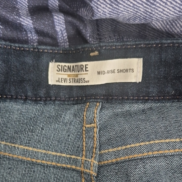 Levi's Dark Wash Mid-Rise Shorts - Picture 2 of 5